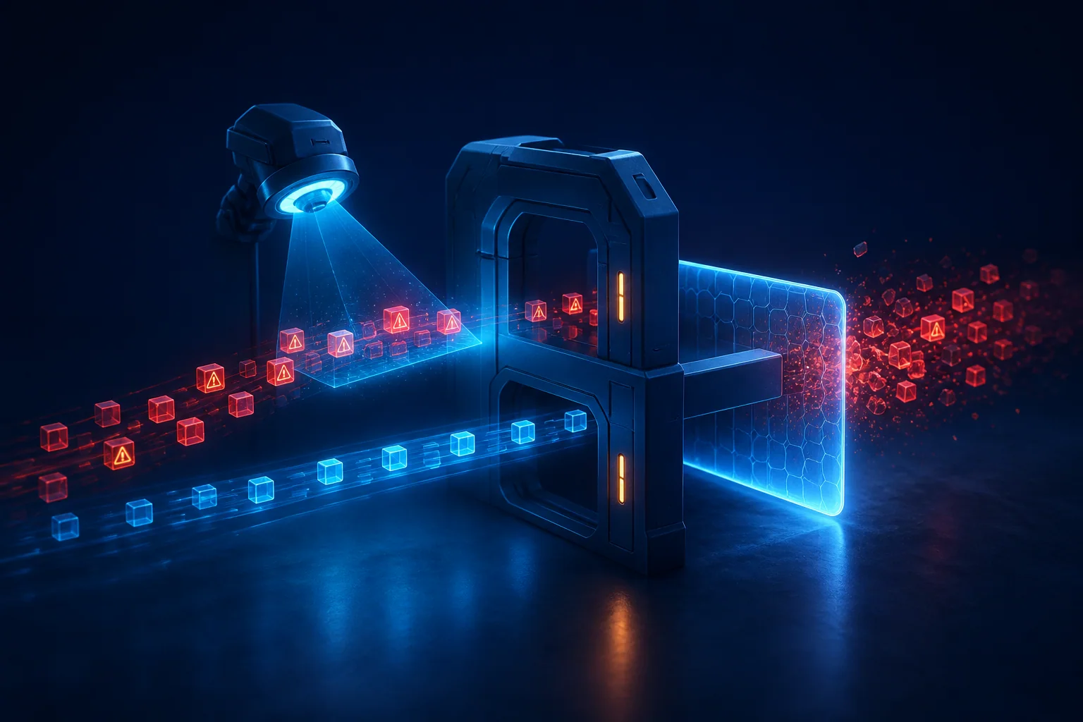Network gateway detecting one suspicious packet stream while actively blocking another